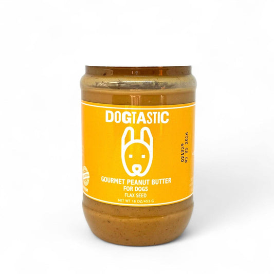 Dogtastic Beurre de Cacahuète Gourmet pour Chiens - Graines de Lin