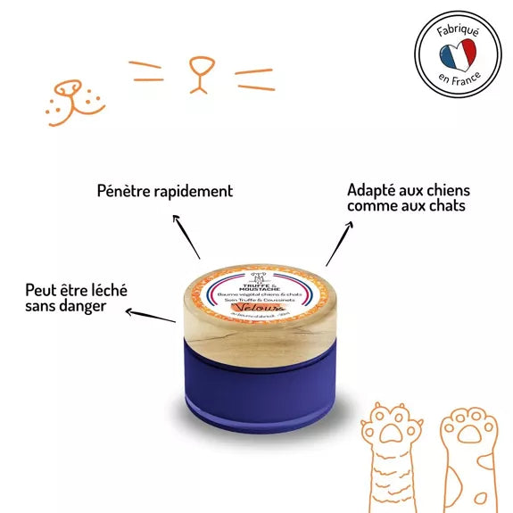 Baume de Soin Hydratant Truffe & Coussinets pour chiens & chats, "Velours"